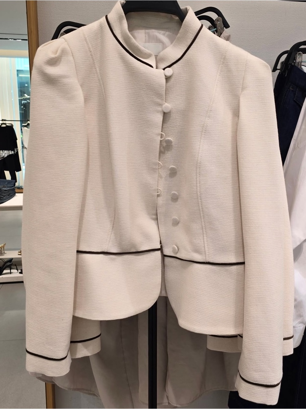 Zara Tailored Piping Blazer NWT - Picture 4 of 16
